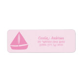 Pink Sailboat on Pink Nautical (Vorne)
