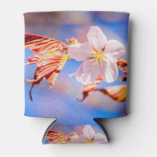 Pink Sakura Blume Blue Sky Dosenkühler (Vorderseite)