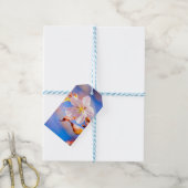 Pink Sakura Blume Blue Sky Geschenkanhänger (Mit Garn)