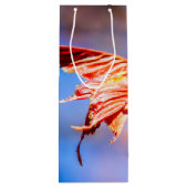 Pink Sakura Blume Blue Sky Geschenktüte Für Weinflaschen (Rückseite)