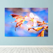 Pink Sakura Blume Blue Sky Leinwanddruck (Insitu (Holzboden))