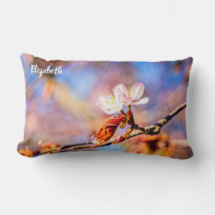 Pink Sakura Blume Blue Sky Lendenkissen