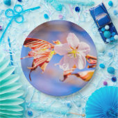 Pink Sakura Blume Blue Sky Pappteller (Party)