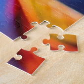 Pink Sakura Blume Blue Sky Puzzle (Seite)