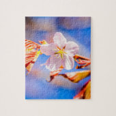 Pink Sakura Blume Blue Sky Puzzle (Vertikal)