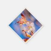 Pink Sakura Blume Blue Sky Serviette (Ecke)