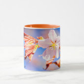 Pink Sakura Blume Blue Sky Tasse (Zentrum)
