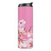 Pink Sakura Blume Design Thermosbecher (Nach links gedreht)