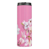 Pink Sakura Blume Design Thermosbecher (Rückseite)