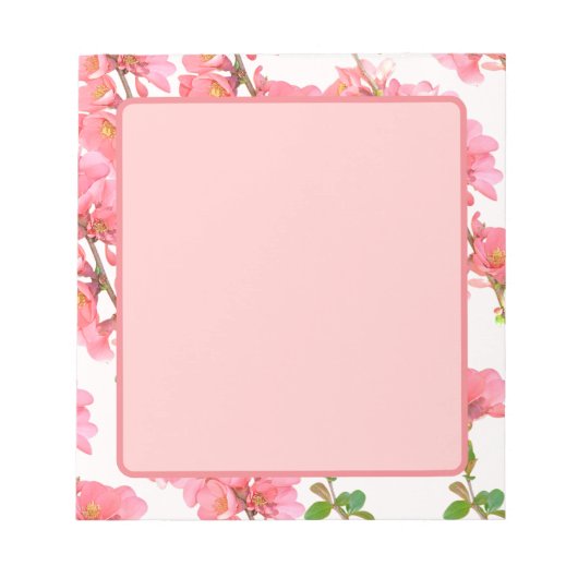 Pink Sakura Blumen Notepad Notizblock (Vorderseite)