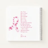 Pink Sakura Breastkrebs Überlebende Freunde Unters Notizblock (Rückseite)