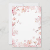 Pink Sakura Cherry Blossom Baby in Bloom Einladung (Rückseite)