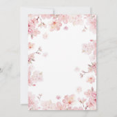 Pink Sakura Cherry Blossom Frühjahrsdusche Einladung (Rückseite)