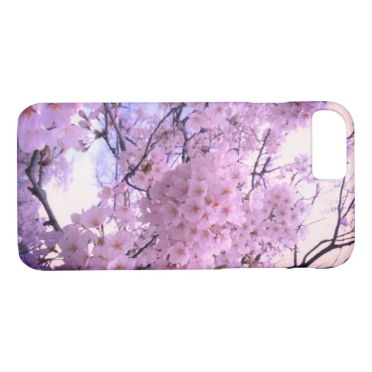 Pink Sakura Cherry Blossom Handy Case (Rückseite (Horizontal))