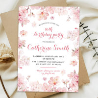 Pink Sakura Cherry Blossom Sweet 16. Geburtstag