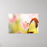 Pink Sakura Flowers And Red Leaves In Springtime Leinwanddruck<br><div class="desc">A small cluster of three soft pink sakura flowers on a tree twig with red leaves. The greenish and pink background of cherry blossoms and fresh foliage. The stunning beauty of the spring season. An extra-large digital painting from a photograph. Awesome floral stretched canvas print to decorate your place or...</div>