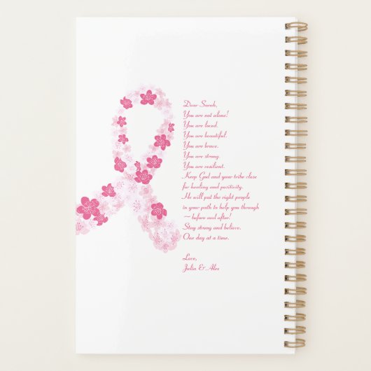 Pink Sakura Friends unterstützen Brustkrebsüberleb Planer (Rückseite)