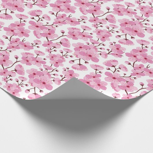 Pink Sakura Geschenkpapier (Ecke)