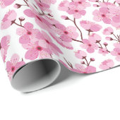Pink Sakura Geschenkpapier (Rolleneckpunkt)