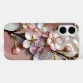 Pink Sakura iPhone Case Romantic Floral Design (Rückseite (Horizontal))