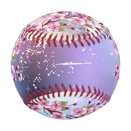 Pink Sakura on Painting Background Baseball (Vorderseite)