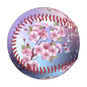 Pink Sakura on Painting Background Baseball (Vorderseite Links)