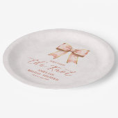 Pink Sakura Ribbon – Japanese-Inspired Pappteller (Schrägansicht)