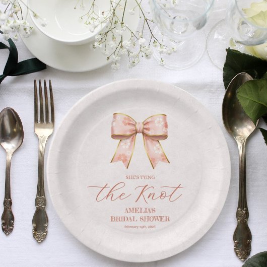 Pink Sakura Ribbon – Japanese-Inspired Pappteller