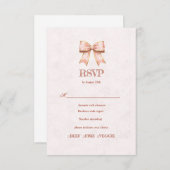  Pink Sakura Ribbon – Japanese-Inspired RSVP Karte (Vorne/Hinten)