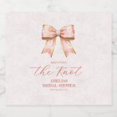 Pink Sakura Ribbon – Japanese-Inspired Schaumweinetikett (Einzelnes Label)