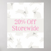Pink Sale, 20% Rabatt auf Poster, Osterverkauf Poster (Vorne)