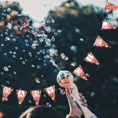 Pink Salmon Heirloom Rose Floral Patten Baby Girl Wimpelkette