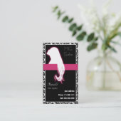 Pink Salon Visitenkarten Terminkarte (Stehend Vorderseite)