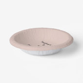 Pink Salt Wedding Custom Couple Name Monogram Nied Pappteller (Gewinkelt)