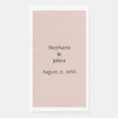 Pink Salt Wedding Custom Couple Name Monogram Nied Serviette (Vorderseite)