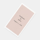 Pink Salt Wedding Custom Couple Name Monogram Nied Serviette (Ecke)