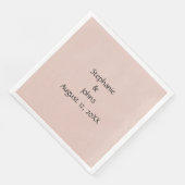 Pink Salt Wedding Custom Couple Name Monogram Nied Serviette (Ecke)