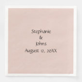 Pink Salt Wedding Custom Couple Name Monogram Nied Serviette (Vorderseite)