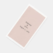 Pink Salt Wedding Custom Couple Name Monogram Nied Serviette (Ecke)