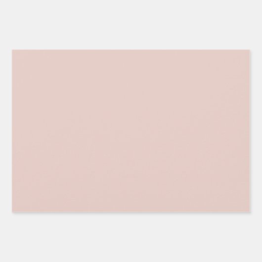 Pink Salt Wedding Einfach Schlichte Bridal Farbe Geschenkpapier Set (Vorderseite 3)