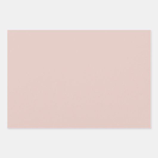 Pink Salt Wedding Einfach Schlichte Bridal Farbe Geschenkpapier Set (Vorderseite)