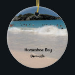 Pink Sand Beach #1, Horseshoe Bay, Bermuda Keramik Ornament<br><div class="desc">Bermudas schöner Strand mit rosa Sand!</div>