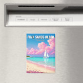 Pink Sands Beach Bahamas Travel Magnet (In Situ (Geschirrspüler))