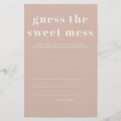 Pink Sandstone Baby Showrate Sweet Mess Game Flyer (Vorne)