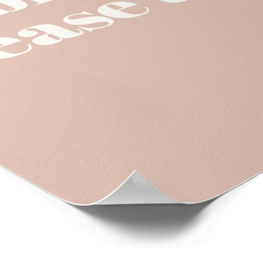 Pink Sandstone Typografie Baby Dusche Gefallen Poster (Ecke)