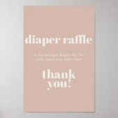 Pink Sandstone Typografie Baby Shooting Diaper Poster (Vorne)