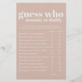 Pink Sandstone Typografie Baby Shooze Mama Vater G Flyer (Vorne)