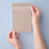 Pink Sandstone Typografie Baby Shooze Mama Vater G Flyer (Handgriff)