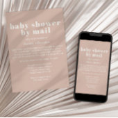 Pink Sandstone Typografie by Mail Baby Shooter Einladung