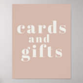 Pink Sandstone Typografie Kinderduschkarten Gesche Poster (Vorne)